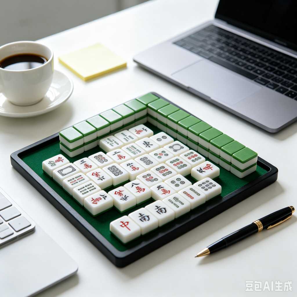 blue mahjong tiles